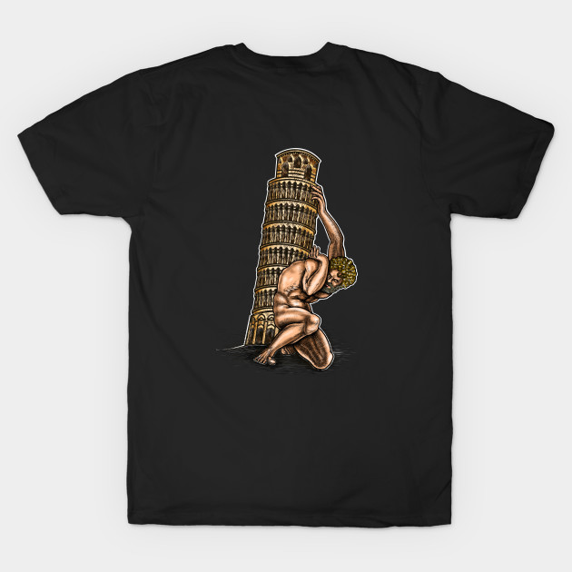 Atlas holds the tower of Pisa,Pisa tower by Artardishop